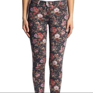 NWT Hudson Midrise Nico Super Skinny Ankle Floral Jeans Size 28
